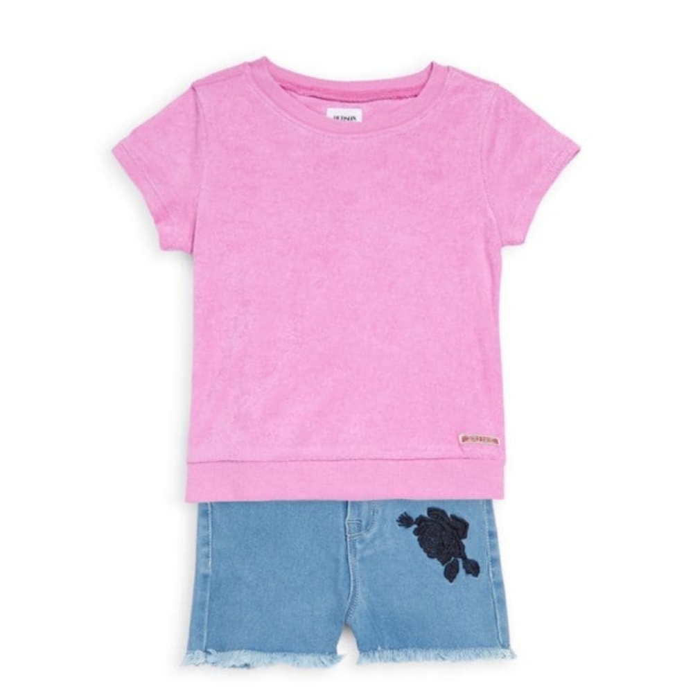 Hudson Jeans 2-Piece Tee and Jean Shorts Set-2T
